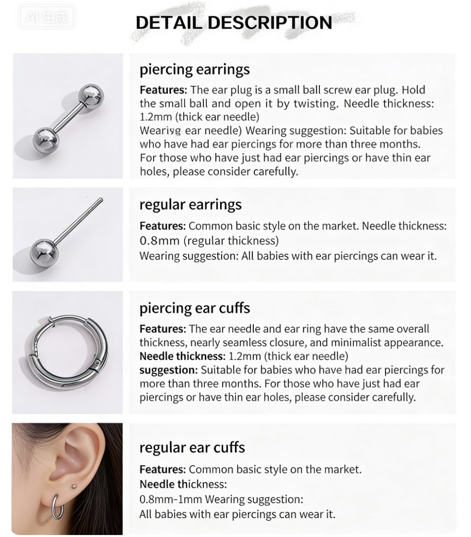 Heeseung inspired Small Ball Drop Earrings Floral Charm Titanium Steel Handmade Earrings