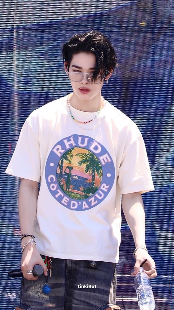 Enhypen NIKI inspired RHUDE sunset print tshirt-NI-KI