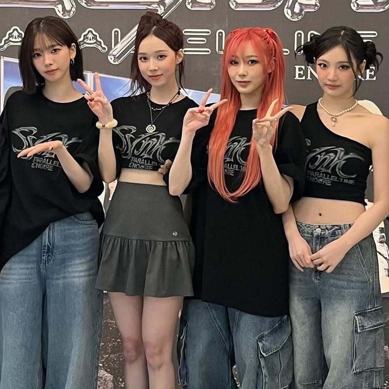 Aespa Synk Parallel Line Concert Cotton T-Shirt
