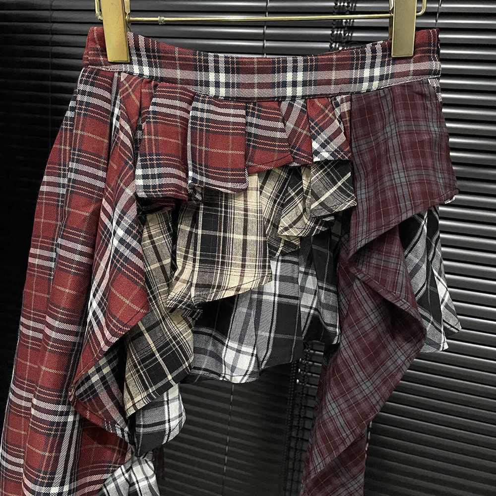 BabyMonster Ahyeon inspired Multicolored Plaid Skirt