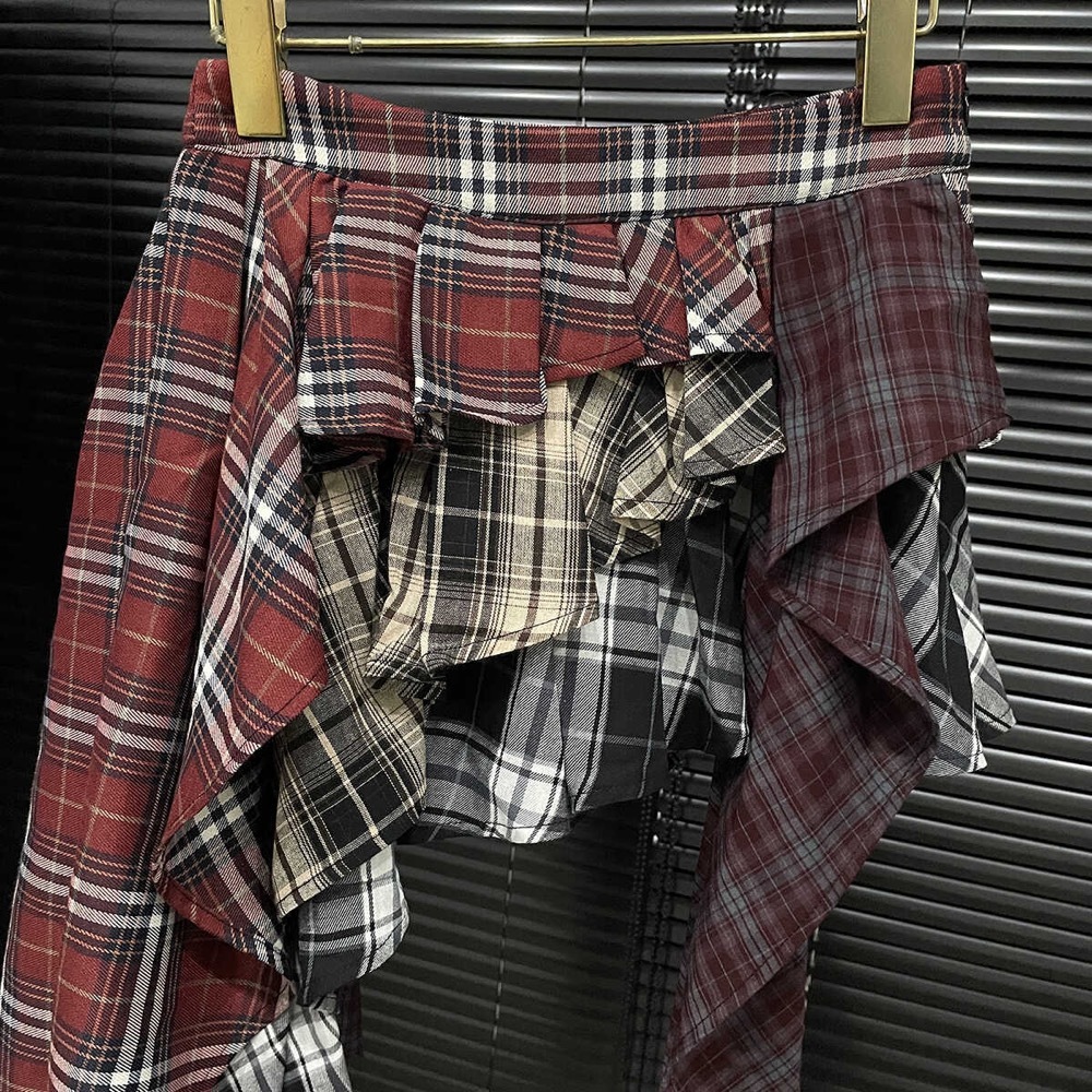 BabyMonster Ahyeon inspired Multicolored Plaid Skirt