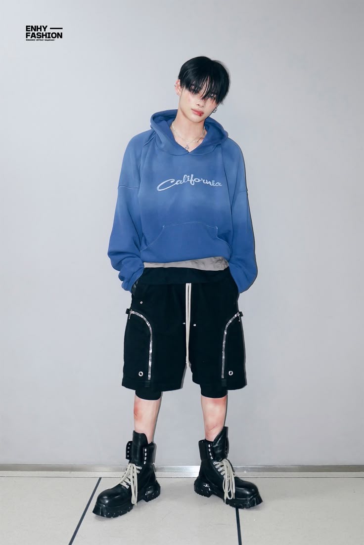 Enhypen NIKI California Washed Hoodie Print Pullover Streetwear Unisex Sweatshirt-NI-KI