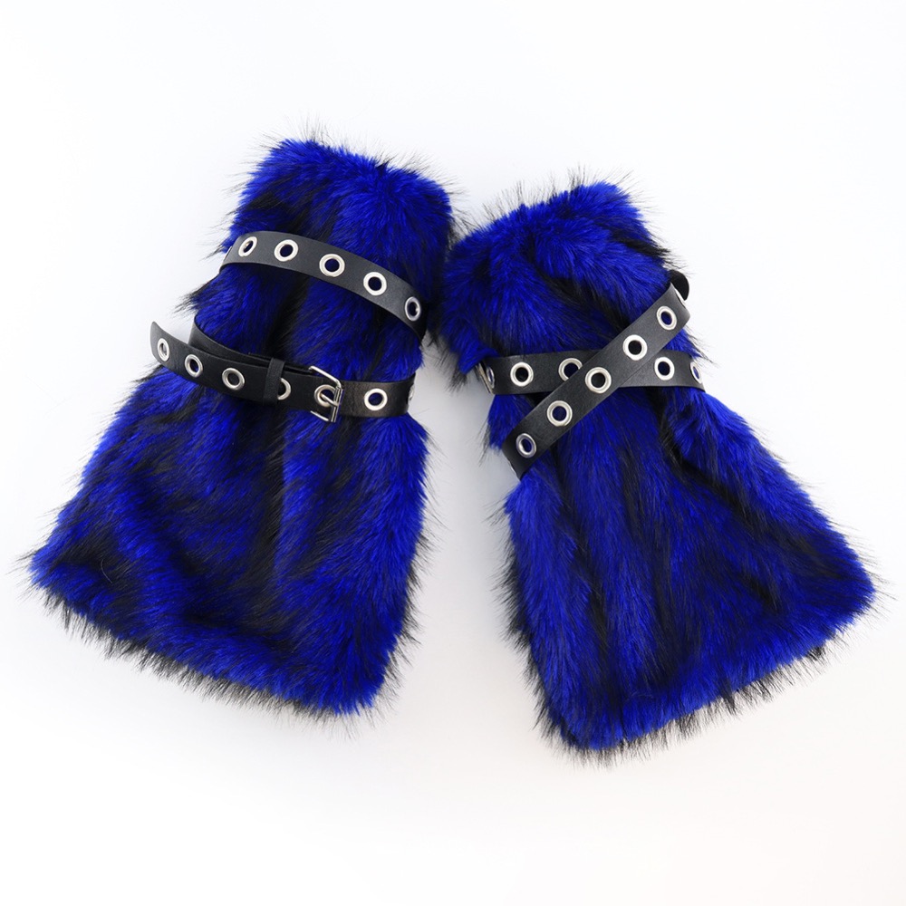 Y2k-Faux Fur Leg Warmers