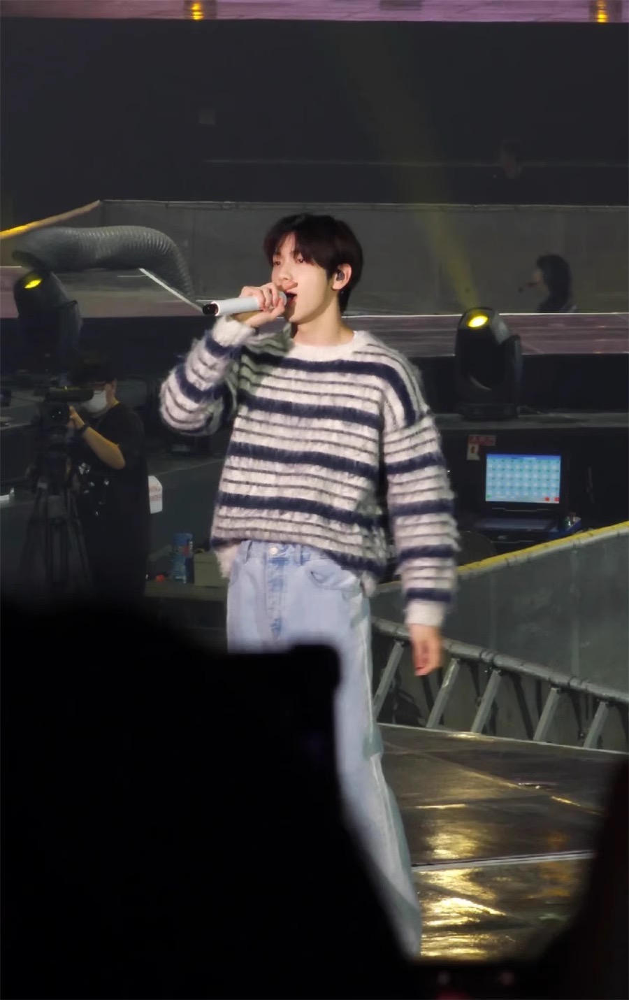  TXT Soobin inspired Blue Stripes Knit Sweater