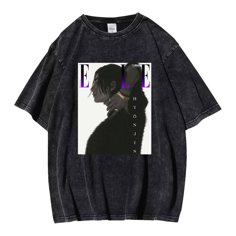 Stray Kids Hyunjin Vintage Magazine Poster Washed Graphic T-Shirt