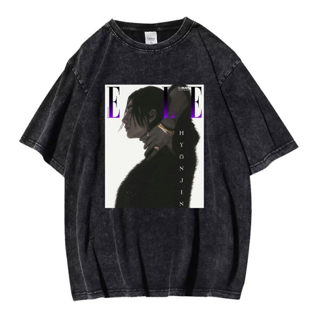 Stray Kids Hyunjin Vintage Magazine Poster Washed Graphic T-Shirt