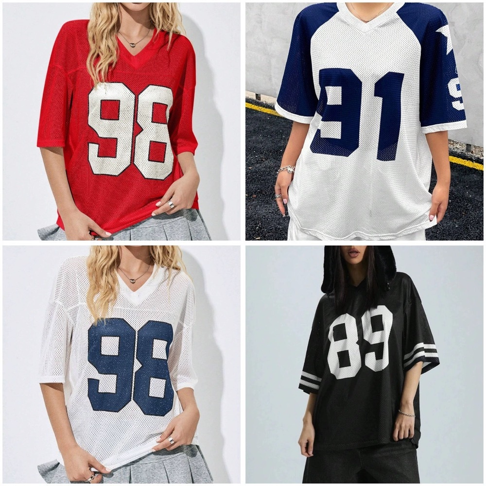 oversize loose jersey short sleeve short sleeve- Billie Eilish outfitinspiration