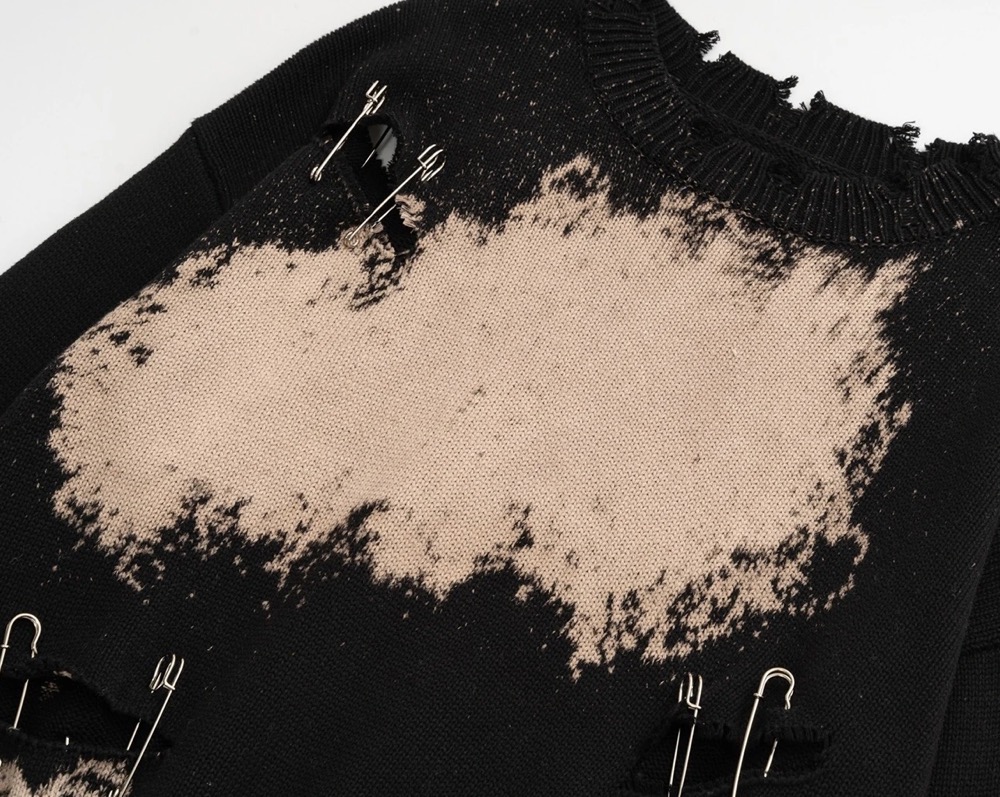 Bts V&stray kids hyunjin&txt beomgyu inspired Black BleachedSweater