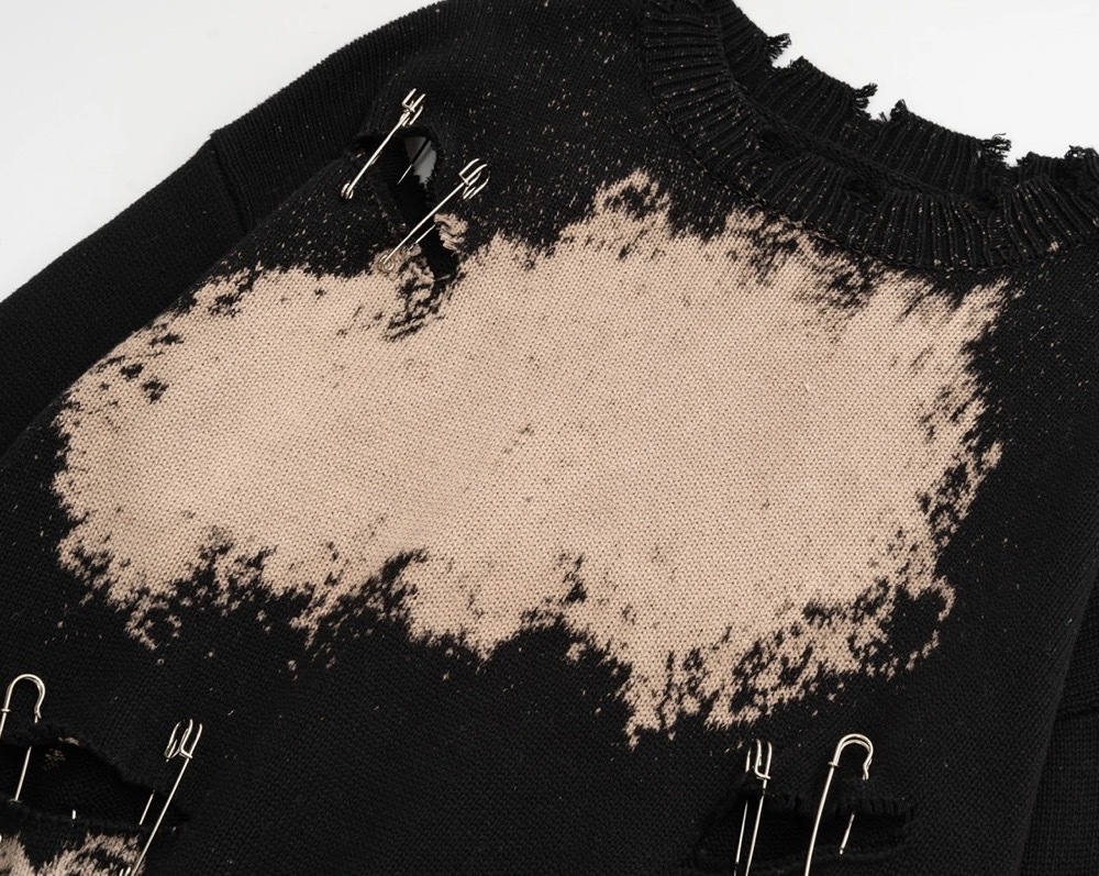 Bts V&stray kids hyunjin&txt beomgyu inspired Black BleachedSweater