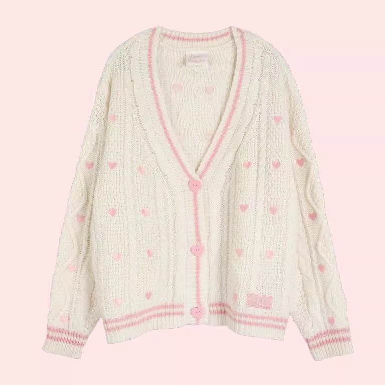 Taylor Swift Inspired Sweetheart Knit Cardigan 