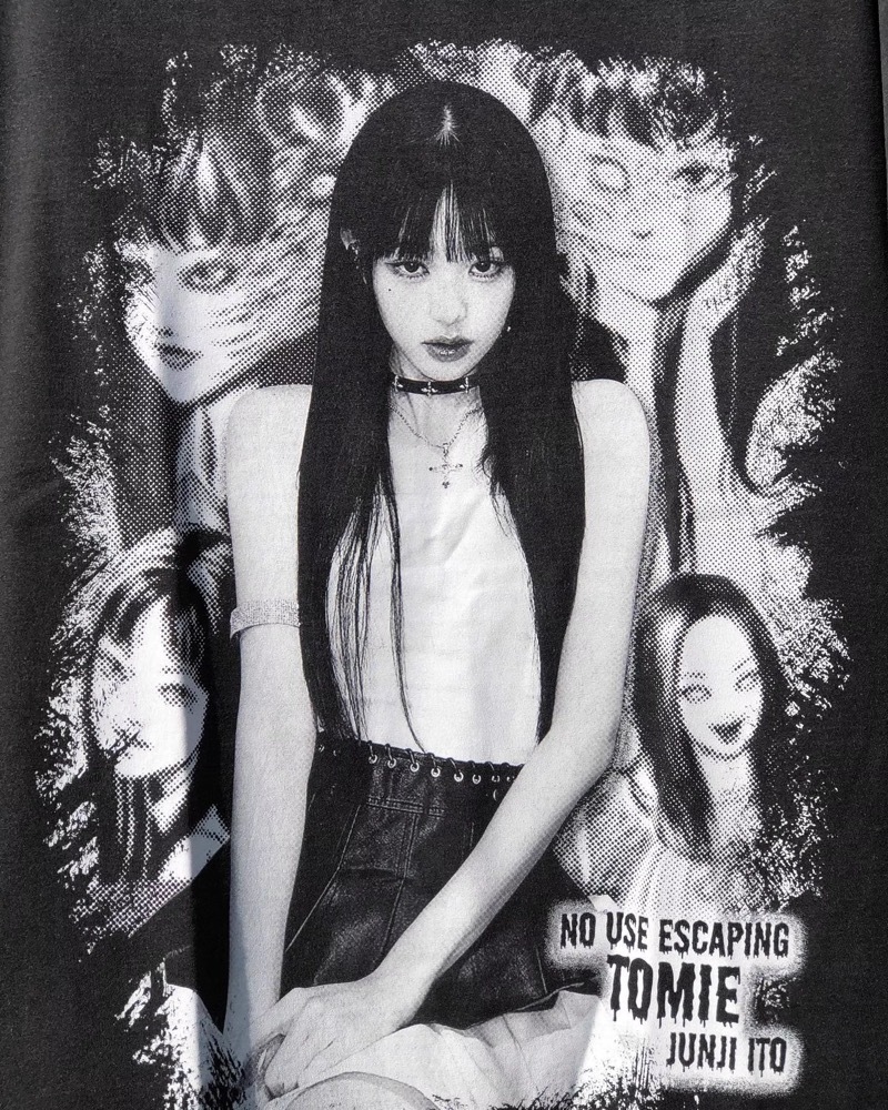 IVE Jang Wonyoung x Kawakami Tomie custom Inspired Streetwear T-Shirt 