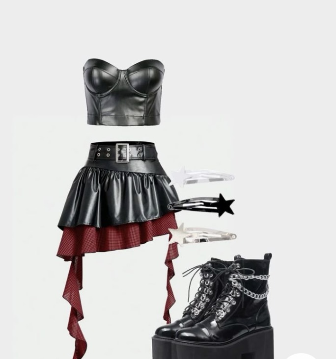 Leather elastic camisole undershirt-Straykids concert outfitidea for STAY