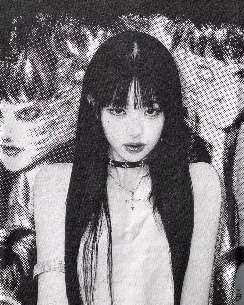 IVE Jang Wonyoung x Kawakami Tomie custom Inspired Streetwear T-Shirt 