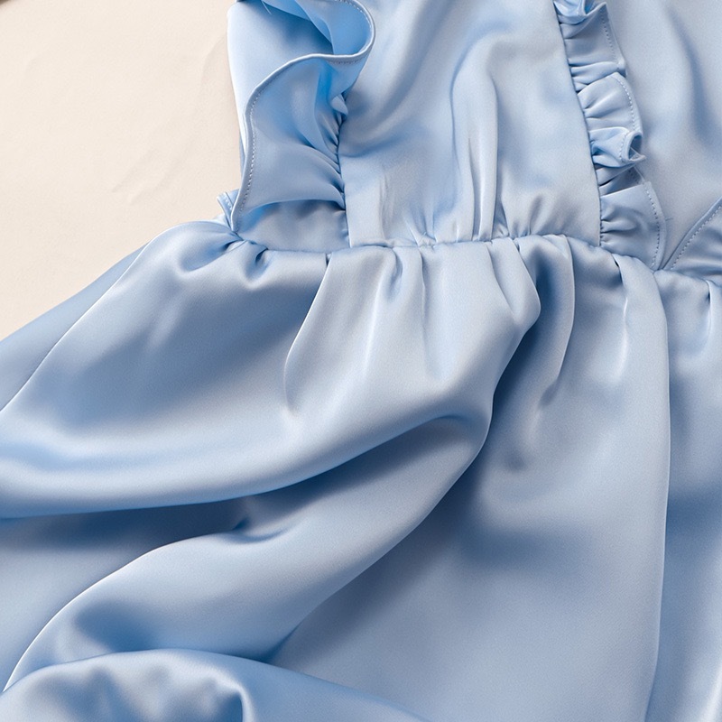 ILLIT Moka- Flutter Princess Puff  Sleeve Dress 