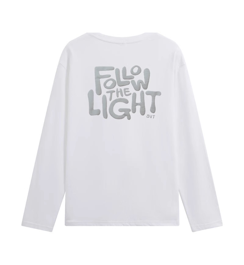 Seventeen follow the light merch inspired white tshirt
