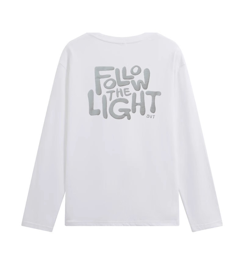 Seventeen follow the light merch inspired white tshirt