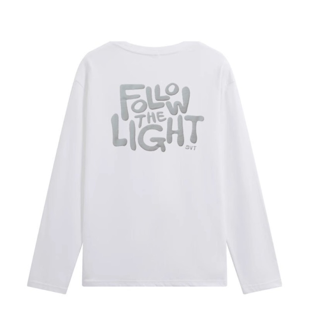 Seventeen follow the light merch inspired white tshirt