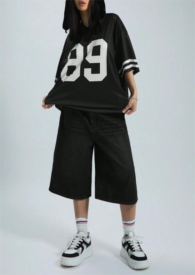 oversize loose jersey short sleeve short sleeve- Billie Eilish outfitinspiration