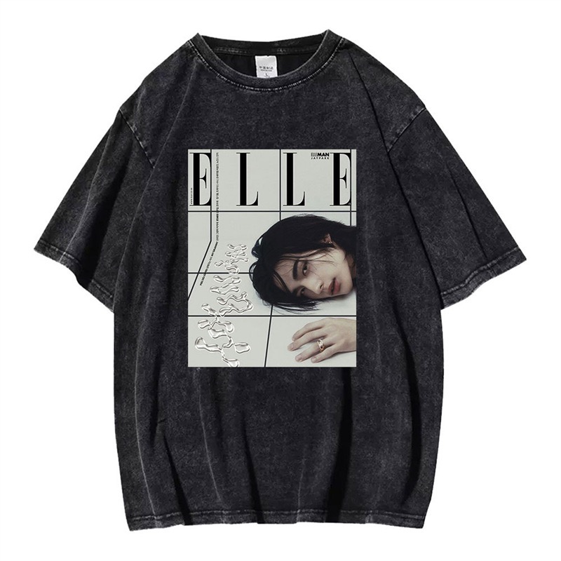 Stray Kids Hyunjin Vintage Magazine Poster Washed Graphic T-Shirt