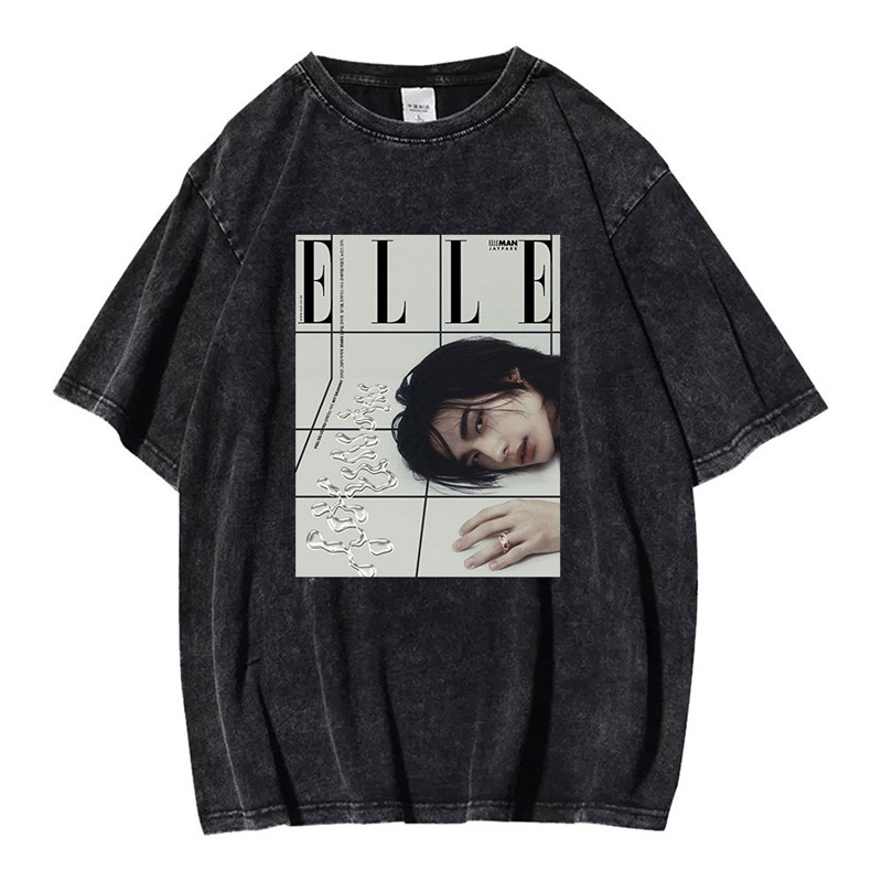 Stray Kids Hyunjin Vintage Magazine Poster Washed Graphic T-Shirt