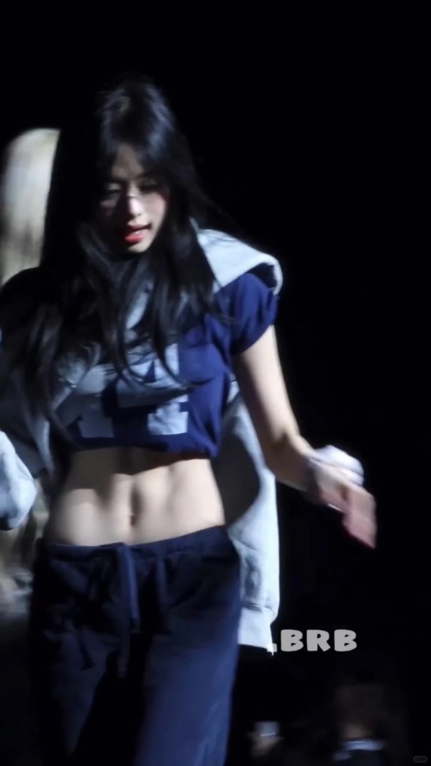 Babymonster Ahyeon Navy Blue "14" Crewneck T-Shirt 