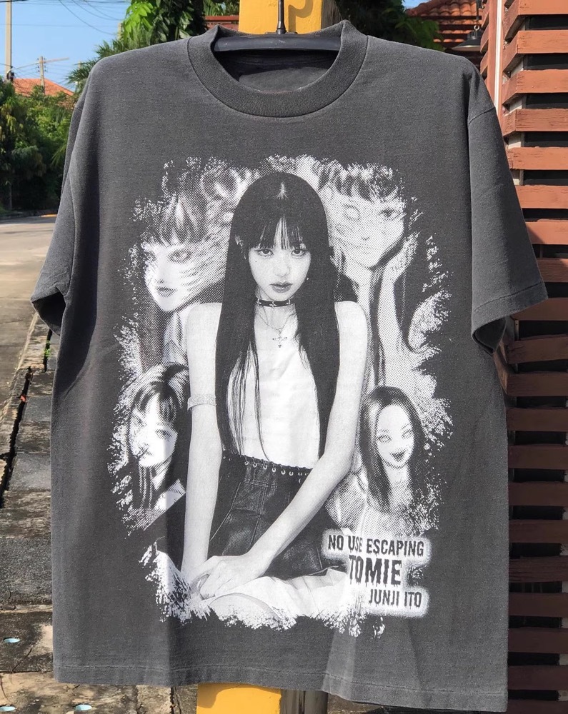 IVE Jang Wonyoung x Kawakami Tomie custom Inspired Streetwear T-Shirt 