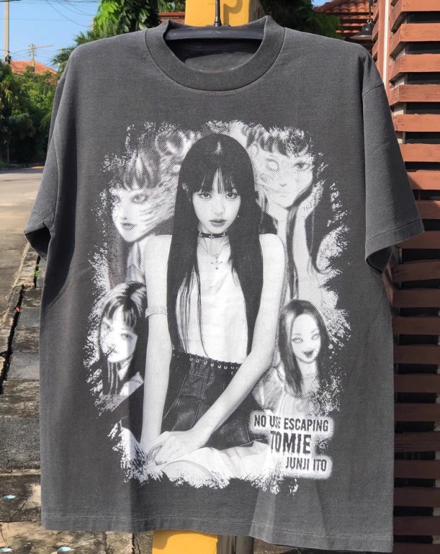 IVE Jang Wonyoung x Kawakami Tomie custom Inspired Streetwear T-Shirt 