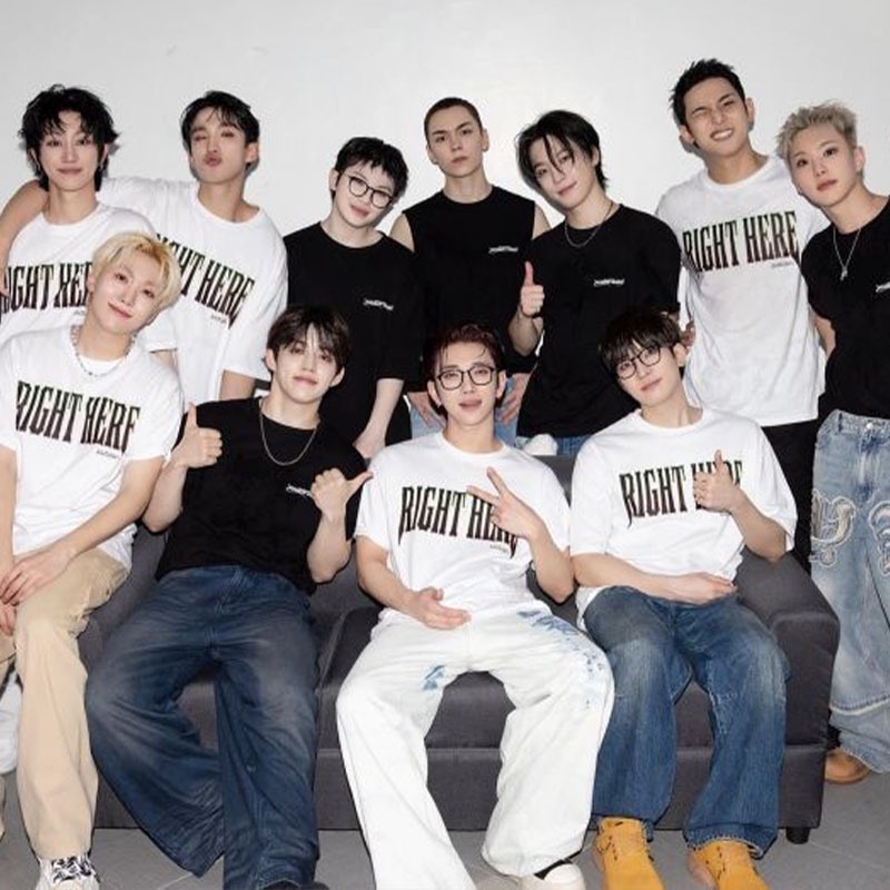 SEVENTEEN "RIGHT HERE" 2025 Asia Tour Official-Inspired Short Sleeve T-Shirt