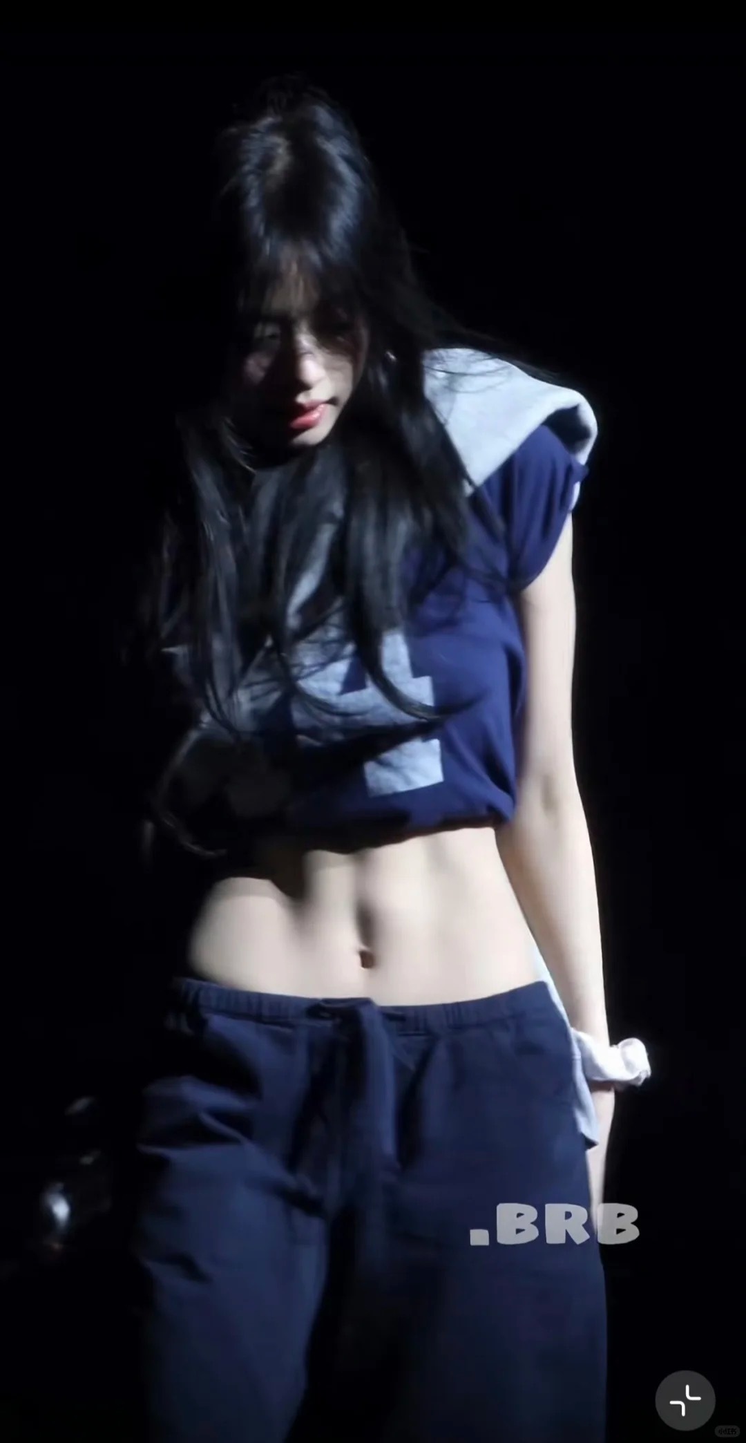 Babymonster Ahyeon Navy Blue "14" Crewneck T-Shirt 