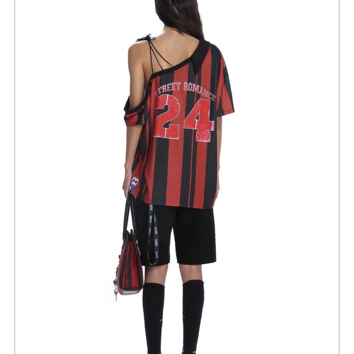 Babymonster Ahyeon& Aespa Karina Retro Striped Sleeveless Jersey Top