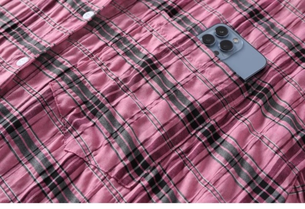 Pink Plaid Shirt Jacket-Hoshi Seventeen