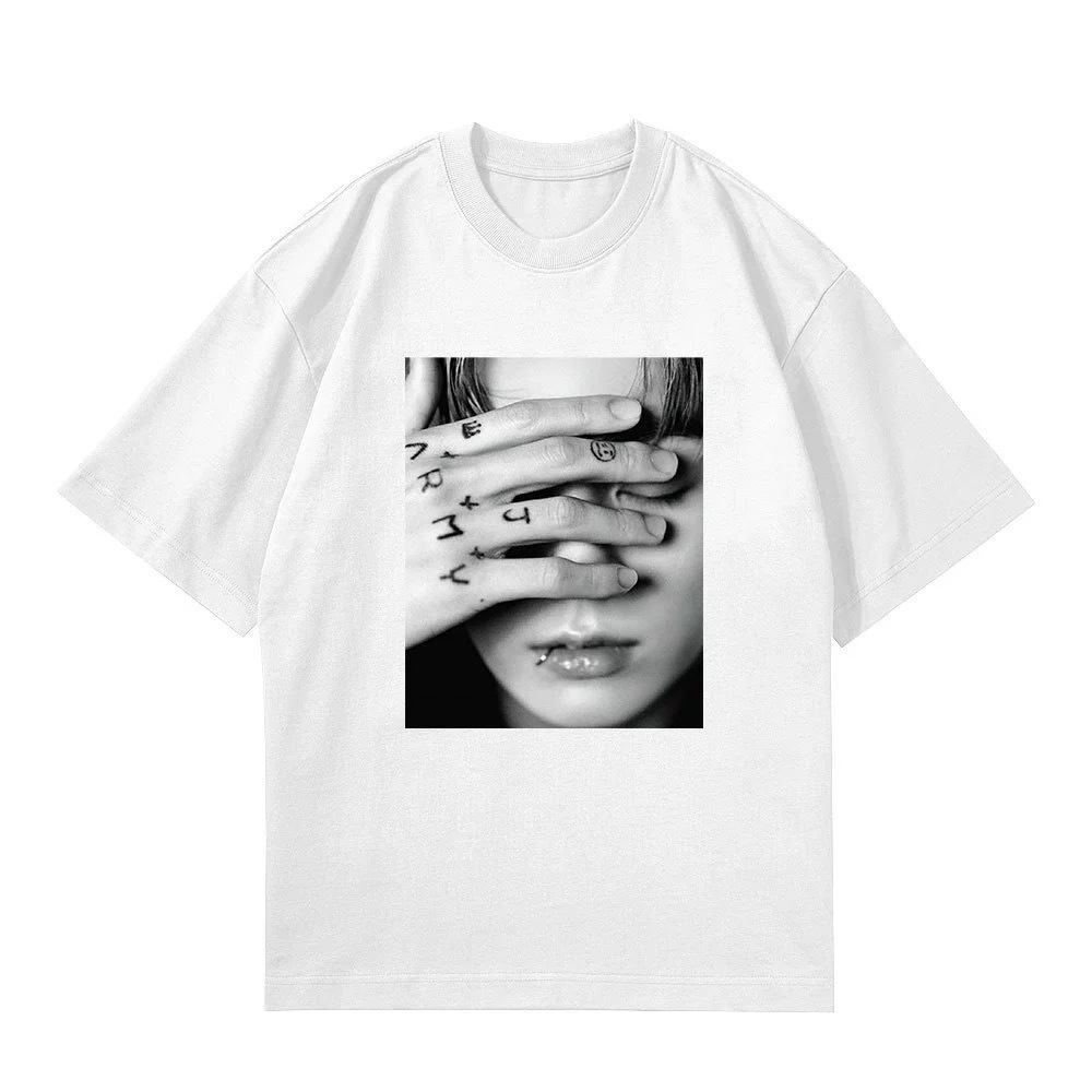 Jungkook Poster Print T-Shirt Short Sleeve-Jungkook BTS