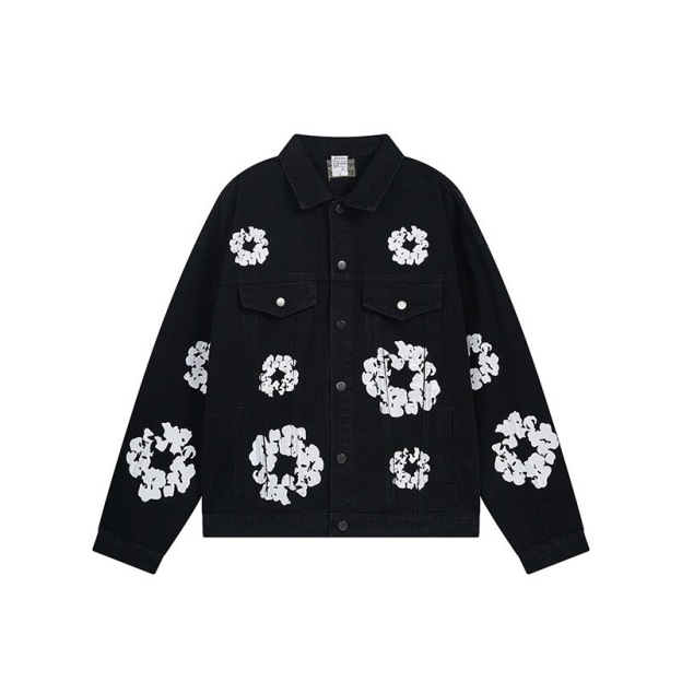 Enhypen Jake inspired Cotton Wreath  demin print jacket