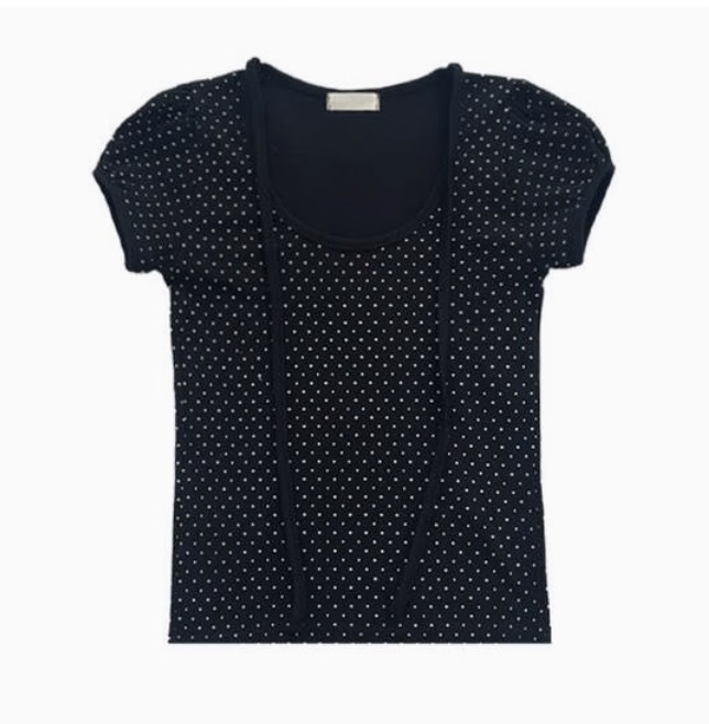BABYMONSTER Ahyeon & Asa Inspired Dot Print T-Shirt
