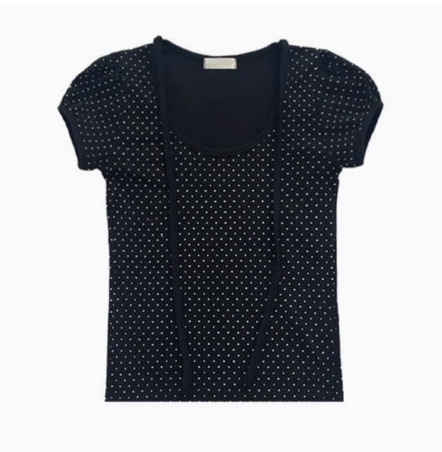 BABYMONSTER Ahyeon & Asa Inspired Dot Print T-Shirt