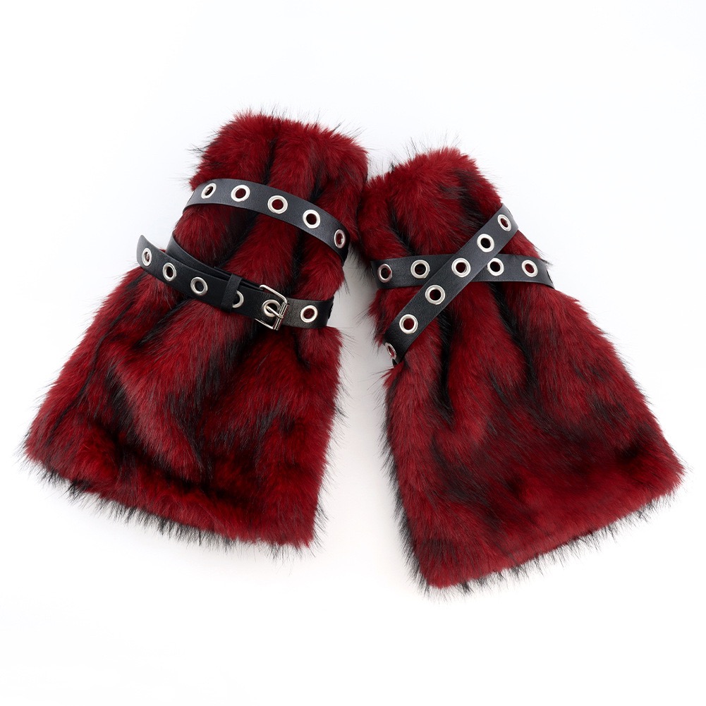 Y2k-Faux Fur Leg Warmers