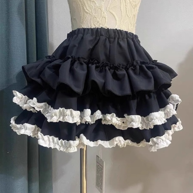 Y2K-Ballet Punk Lace Tiered Mini Skirt