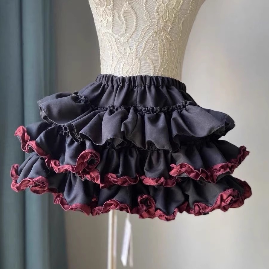 Y2K-Ballet Punk Lace Tiered Mini Skirt