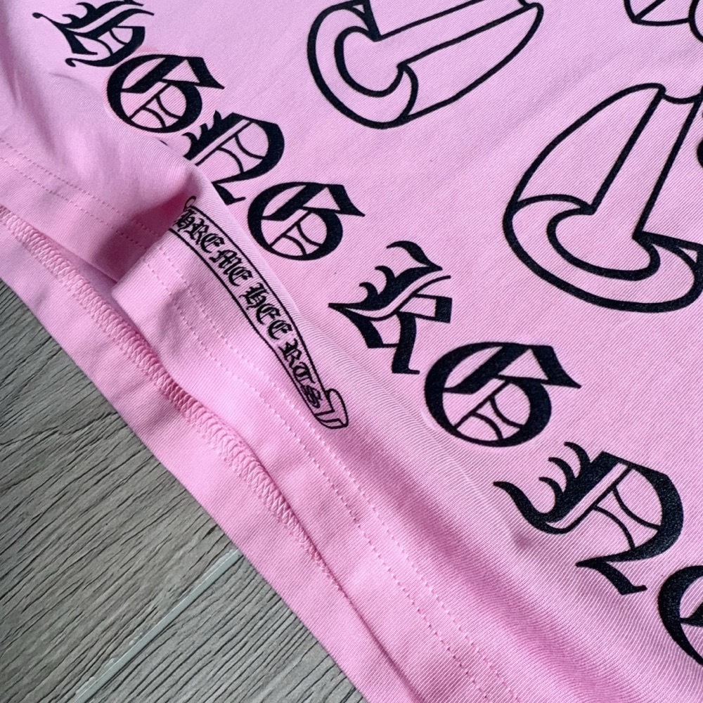 CH Pink Limited Chrome Hearts inspired  Unisex Long Sleeve Tee
