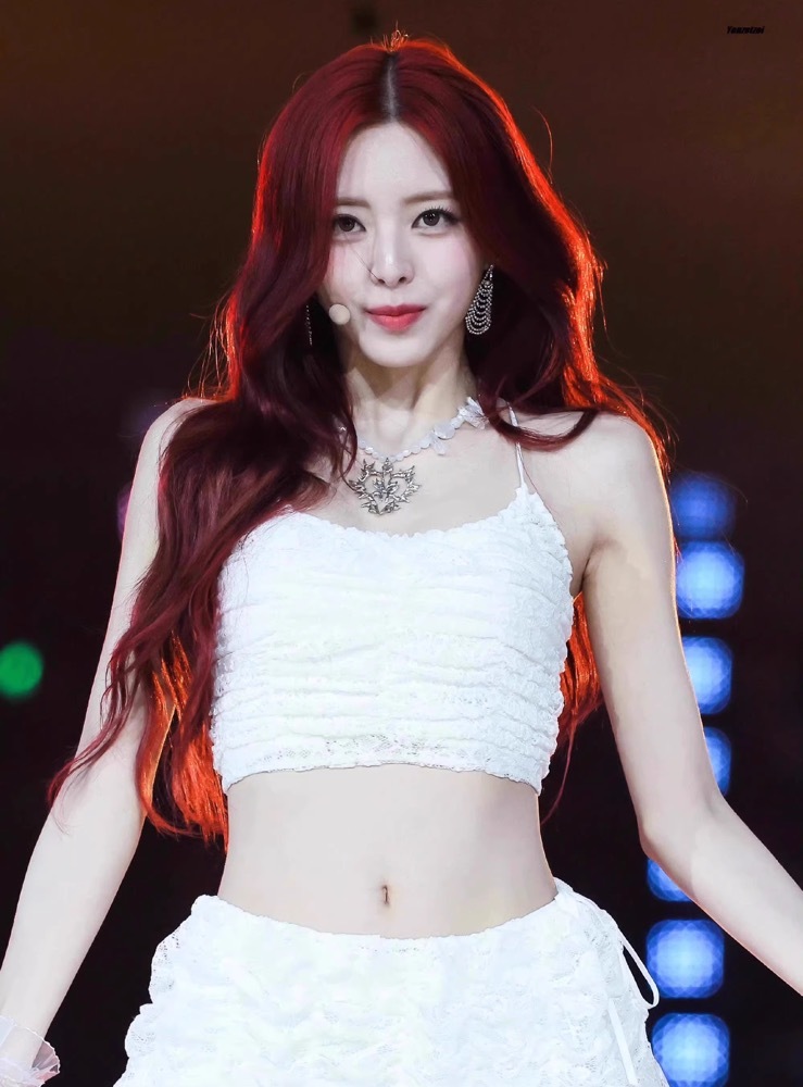 ITZY Yuna Inspired White Performance Top & Skirt Set