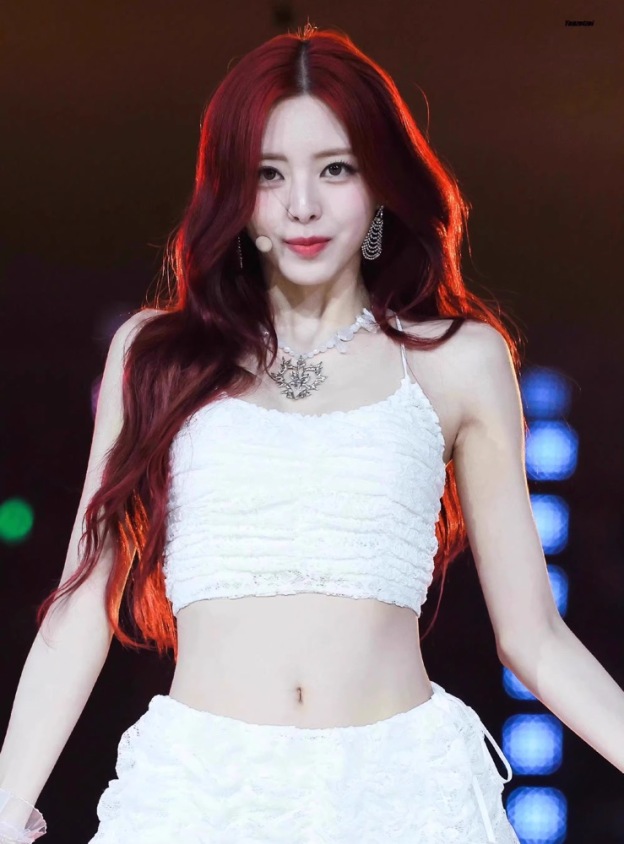 ITZY Yuna Inspired White Performance Top & Skirt Set