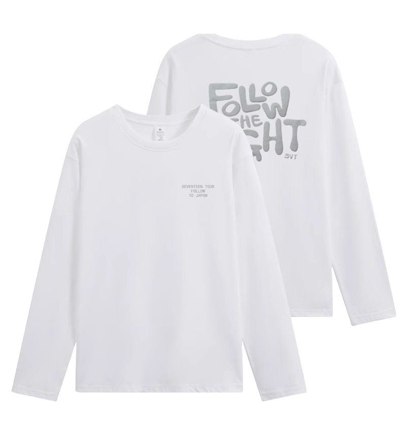 Seventeen follow the light merch inspired white tshirt