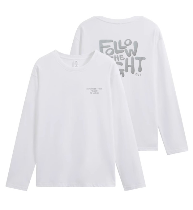 Seventeen follow the light merch inspired white tshirt