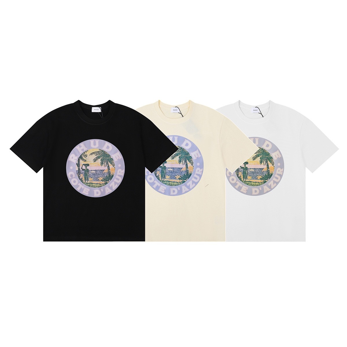 Enhypen NIKI inspired RHUDE sunset print tshirt-NI-KI