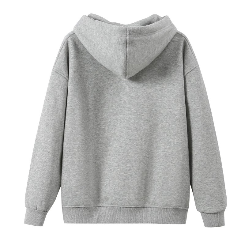 Seventeen Mingyu Grey Letter Print inspired Zip-Up Hoodie 