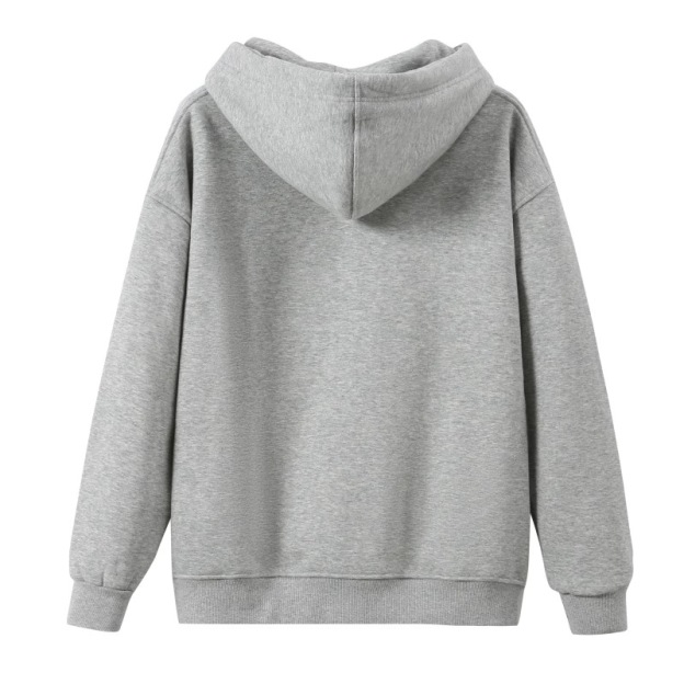 Seventeen Mingyu Grey Letter Print inspired Zip-Up Hoodie 