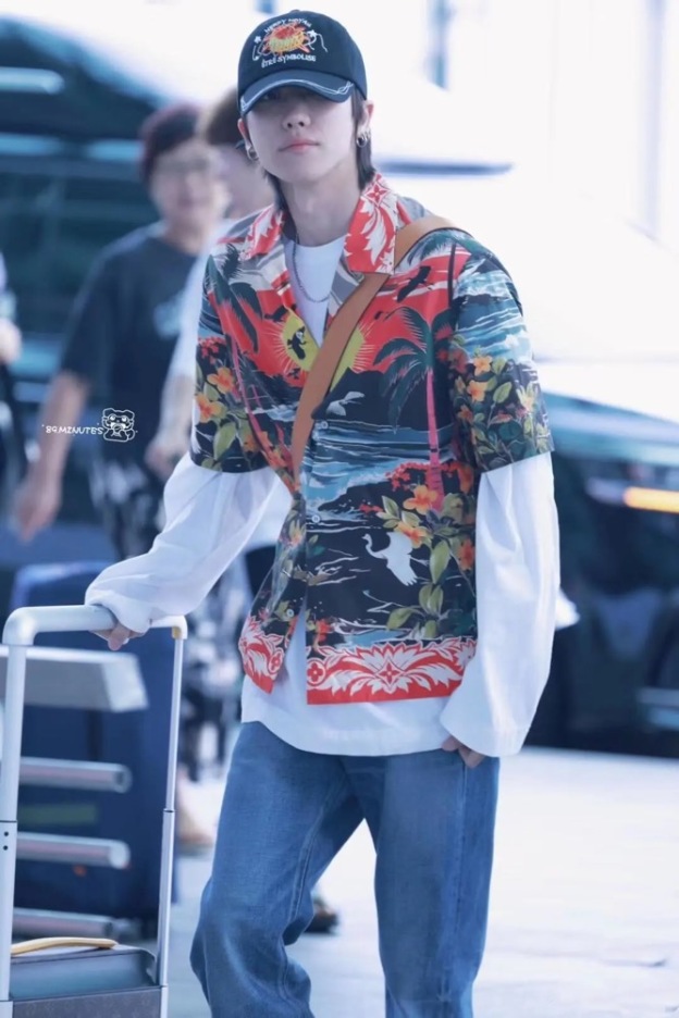 SEVENTEEN The8 Inspired Summer Print Shirt - XuMinghao