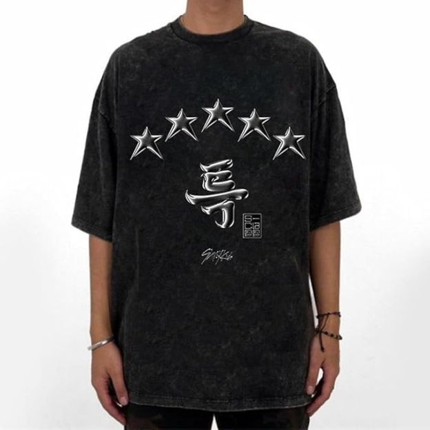 StrayKids Album 5-Star Same Washed Aged T-Shirt