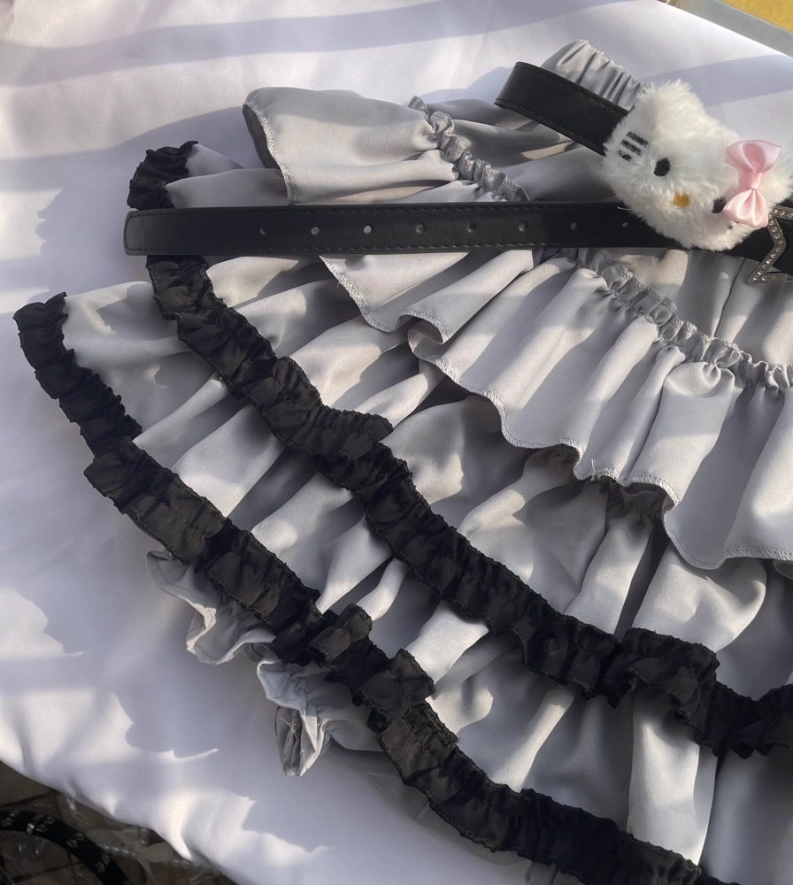 Y2K-Ballet Punk Lace Tiered Mini Skirt