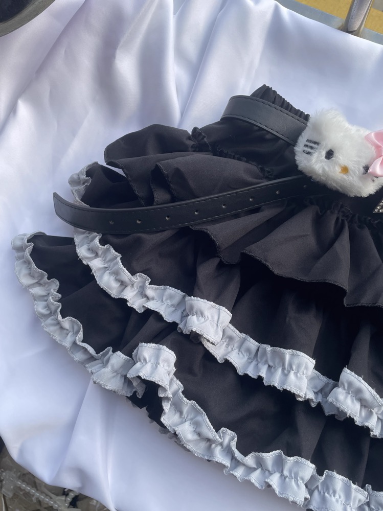 Y2K-Ballet Punk Lace Tiered Mini Skirt